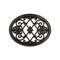 Nuvo Iron OVAL BLACK CAST ALUMINUM FENCE & GATE INSERT - 13in x 17in ACW56-EC - alternate 1